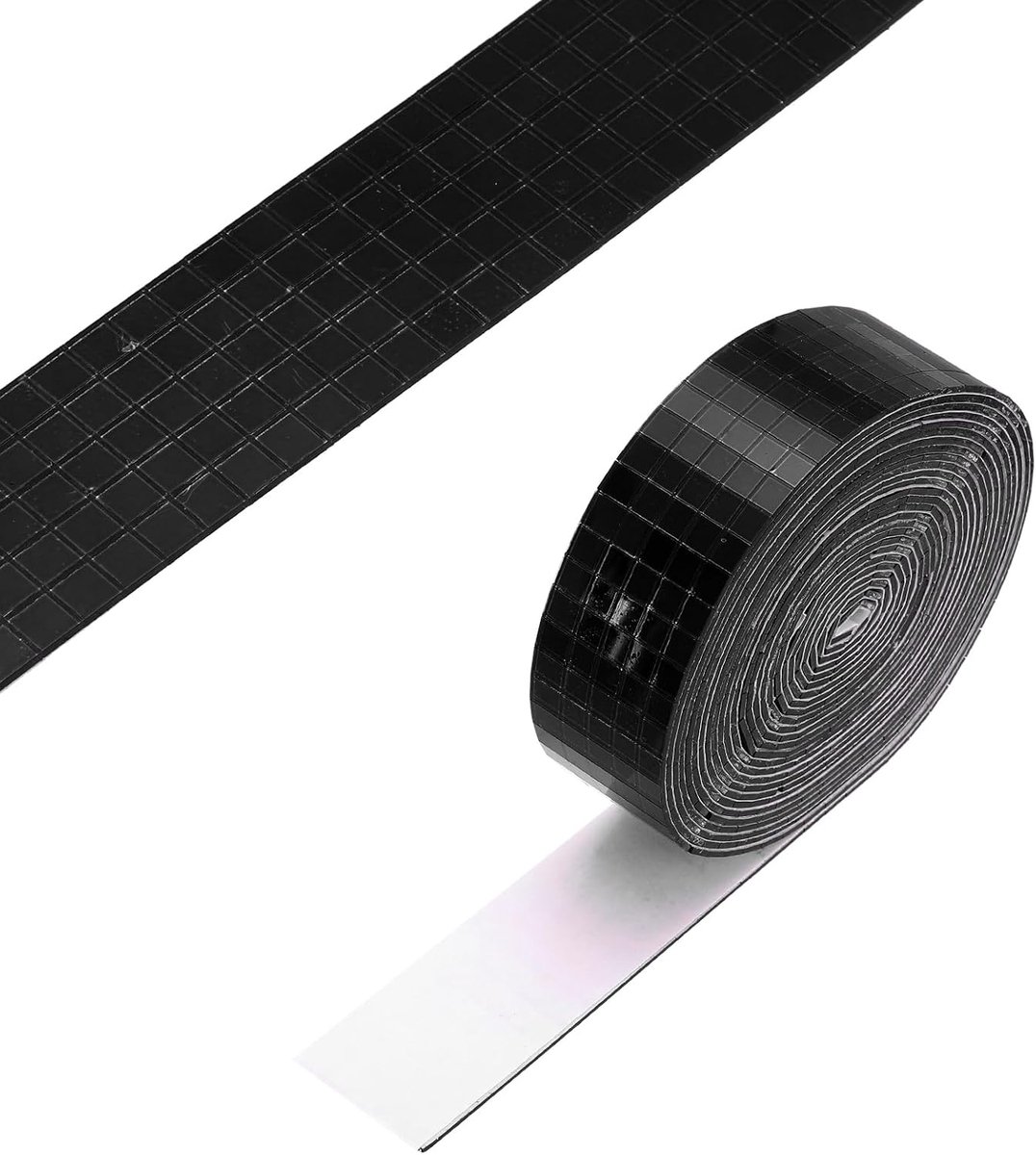 5x5mm Zelfklevende Spiegels Mozaïek Tegels, 3600 Stuks Vierkante Mini Glas Mozaïek Disco Tegel Sticker voor DIY Craft Disco Bal Party Decoratie, Zwart