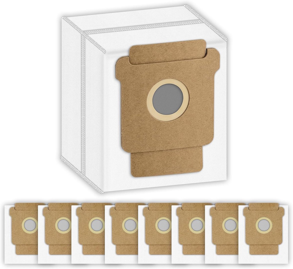 (9 Stuks) Q0520 Vervangende Stofzakken voor iRobot Roomba Combo 2 Essential robotstofzuiger Q0520, Roomba 105 Combo, Plus 405 Combo, Plus 505 Combo Robotstofzuigerzakken, Accessoires voor Afvalzakken