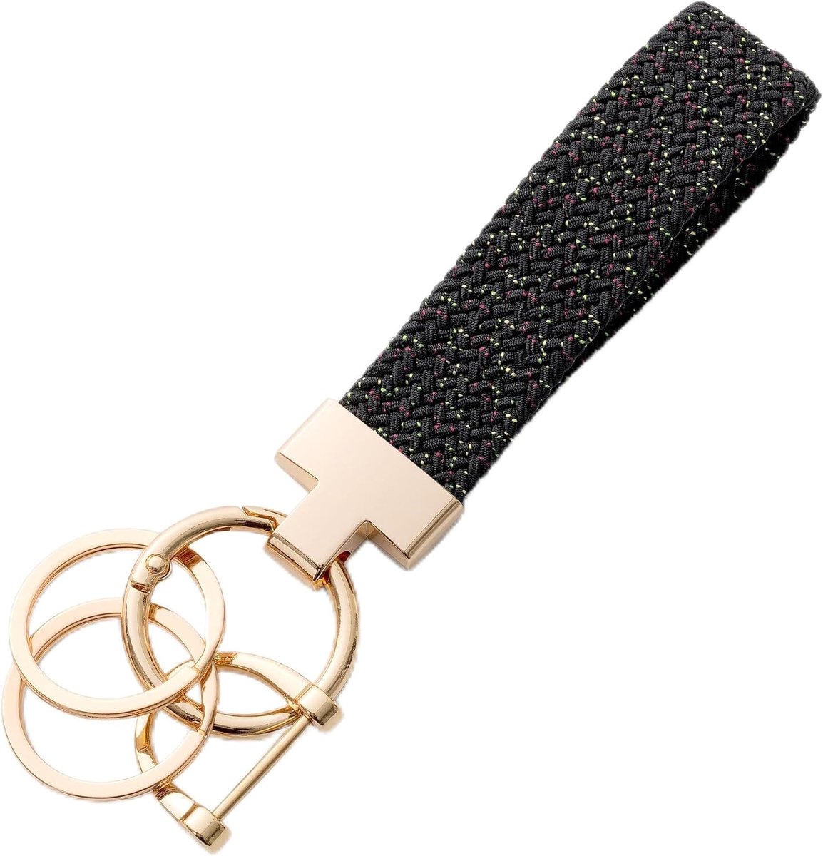 sleutelhanger autosleutelhanger macrame lanyard korte elastische sleutelhanger voor dames