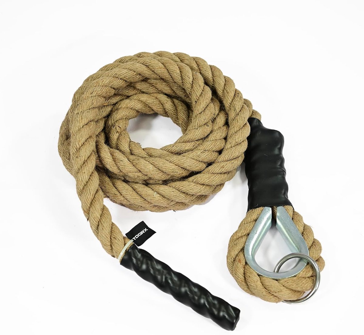 Klimtouw Ø 38 mm x 5 m - Jute - Inclusief haken - Geschikt voor diverse toepassingen - SnelShoppen