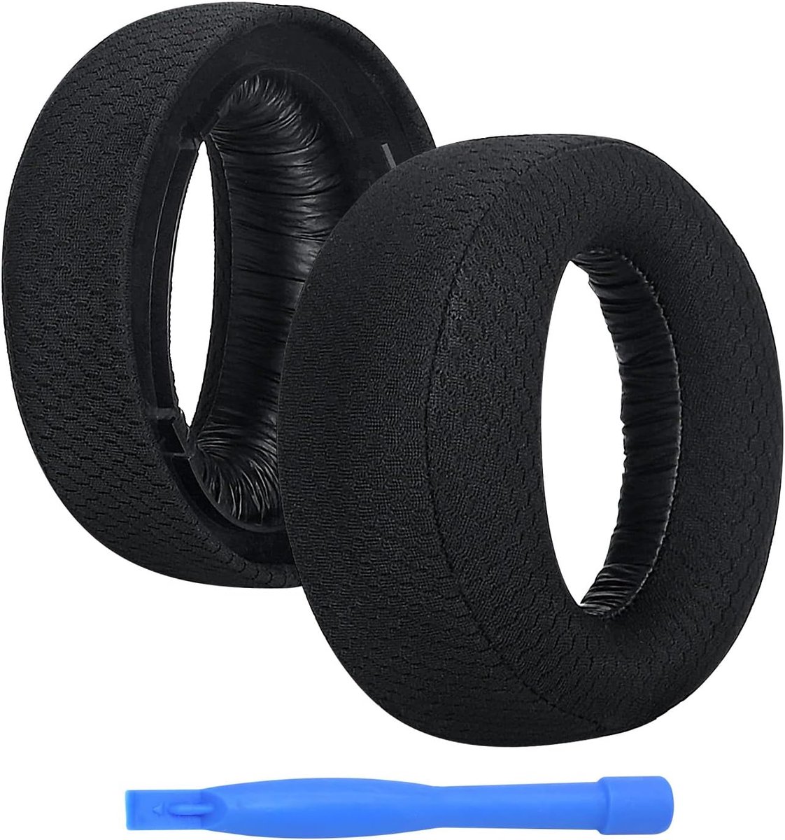 Oorkussens voor Sony PlayStation 5 3D Pulse Wireless PS5 Hoofdtelefoon van MMOBIEL – Mesh Fabric Koptelefoon Oorkussens - Noise Isolation Hoofdtelefoon Earpads – Zwart