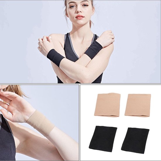 2 paar elastische armbanden, polssteunen, polsbandages, armbanden voor vrouwen, polssteun, elastische bandages, sportarmbanden — afbeelding 5