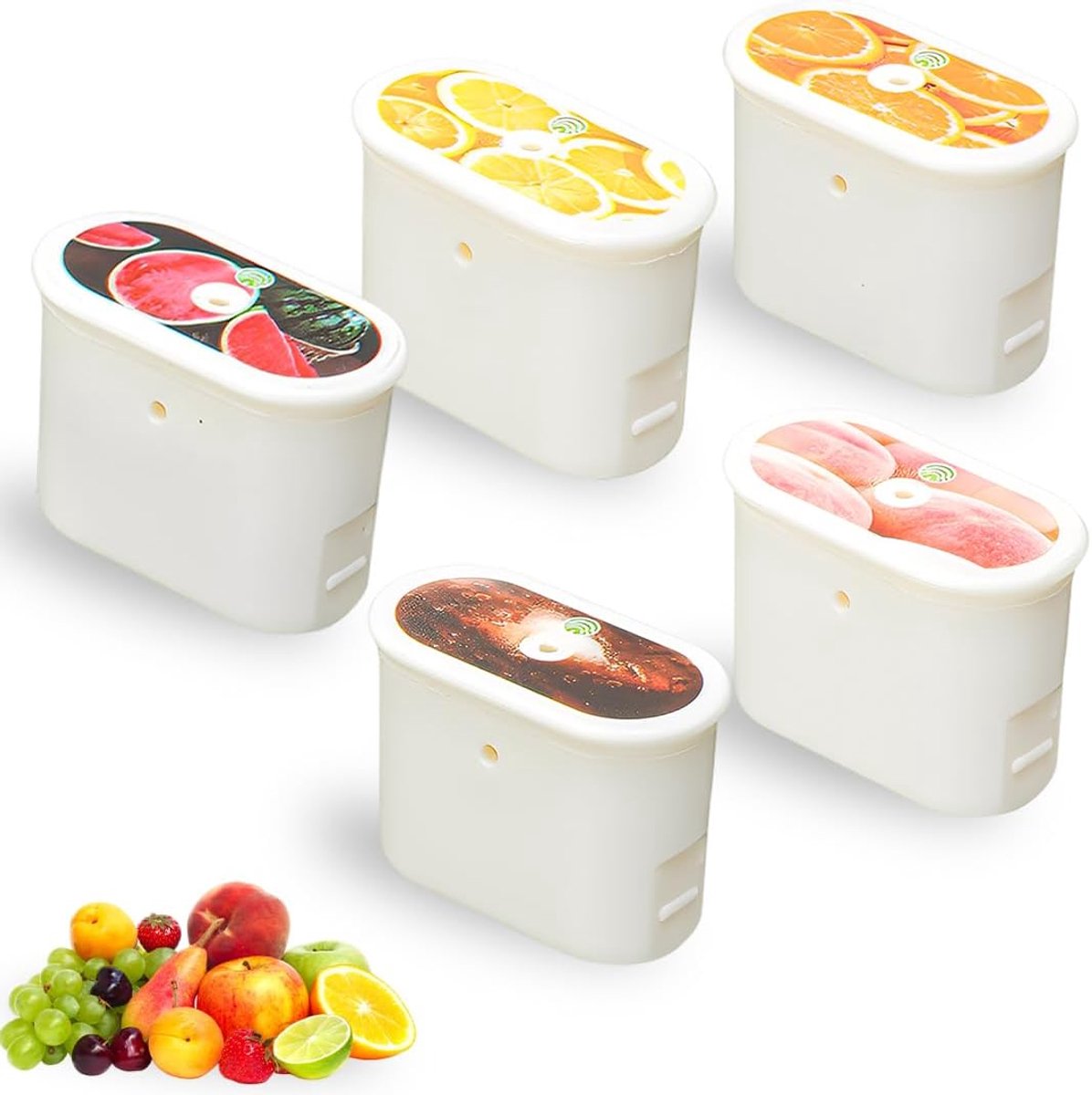 Geurcapsules, smaakcapsules, smaakcapsule, waterfles smaakcapsules, gearomatiseerde fruitcapsules met 5 geuren, waterfles smaakcapsules voor waterbekers, ideaal voor de sportschool, 5 stuks