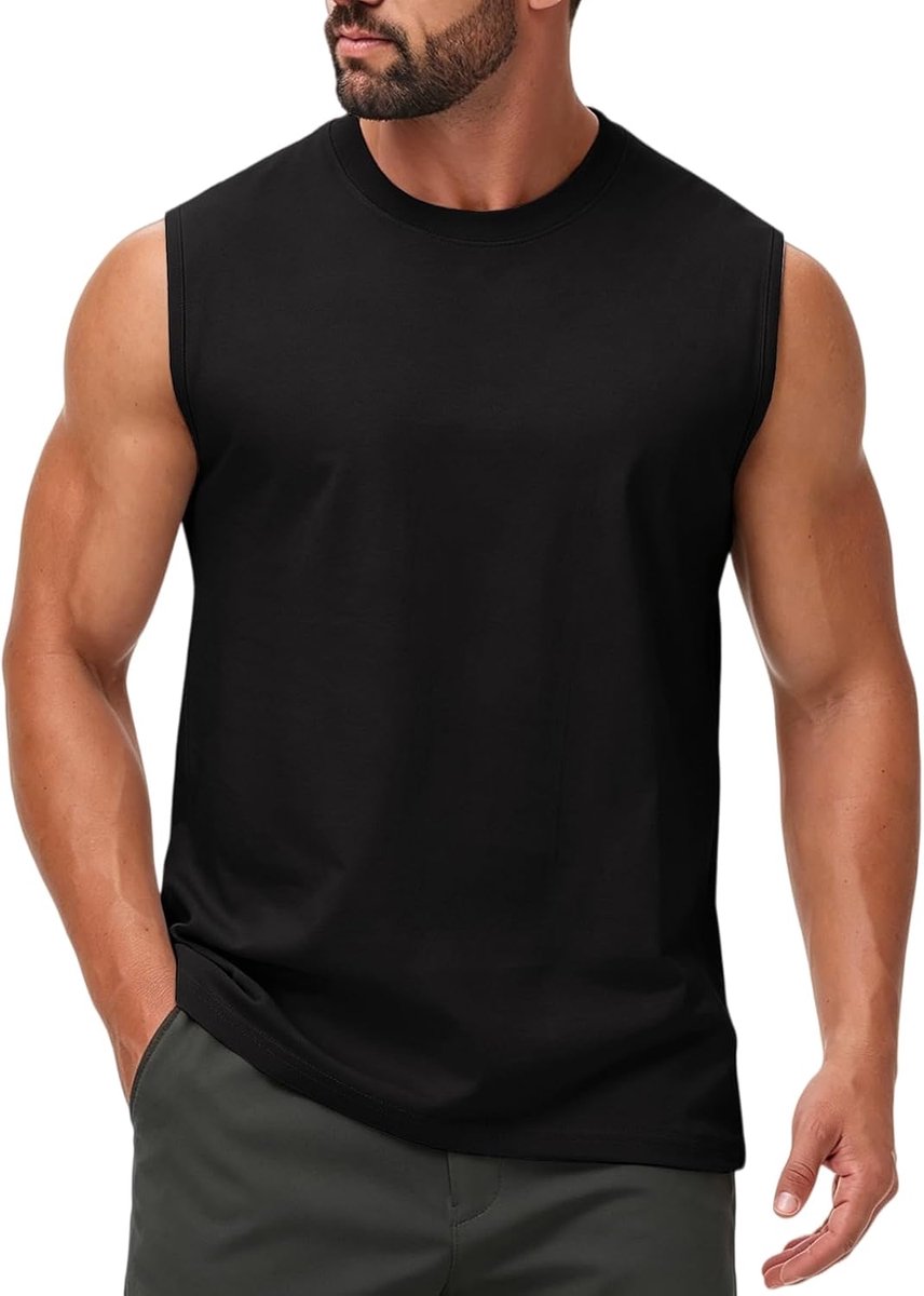 Tanktop heren 100% katoen mouwloos shirt fitness okselshirt sport functioneel onderhemd spiershirts zomer outdoor functioneel shirt