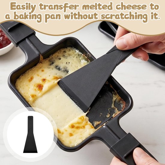 8 stuks raclette-schrapers, spatel voor raclette van nylon, 13,5 × 5 cm, hittebestendig van -40 °C tot 240 °C, voor kaas, botercrème en pannen met antiaanbaklaag — afbeelding 4