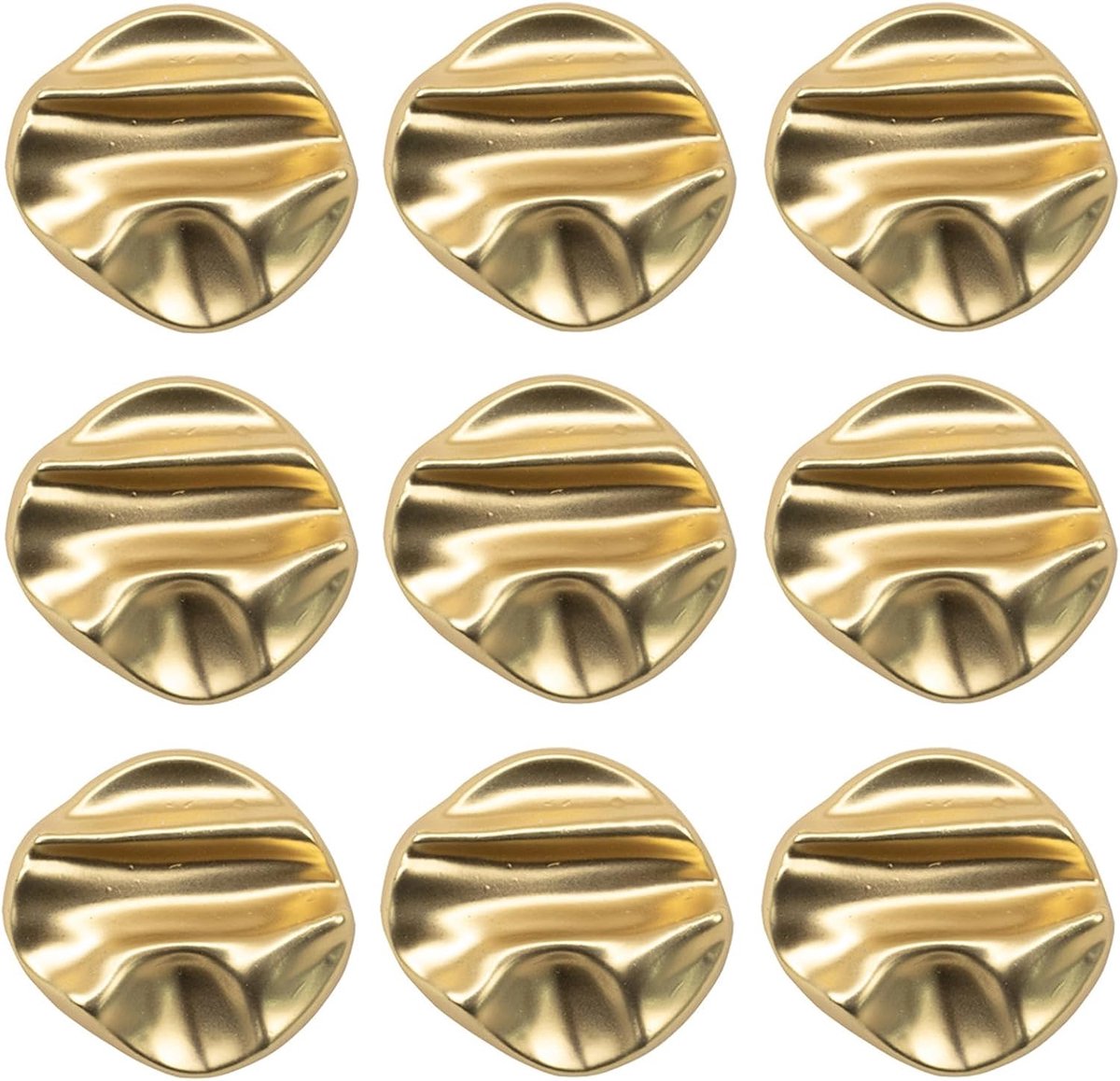 9 stuks goudkleurige onregelmatige metalen knoppen 23 mm – Decoratieve knoppen van zinklegering, vintage stijl knoppen om te naaien voor jassen, vesten, blazers, overhemden en DIY-handwerkprojecten (2