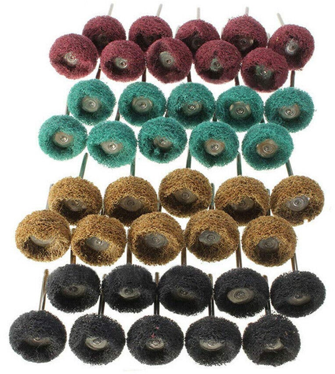 40 stuks slijpschijven, 25 mm, voor Dremel, draaiend gereedschap voor het polijsten van metalen en niet-metalen materialen, reiniging, stofverwijdering, slijpen, schrobben