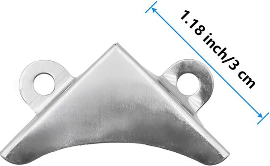8 stuks spiegelhoekklemmen, zilver vernikkeld staal, wandhouder, hoekhouder voor badkamer, thuis, gym, bevestiging hangende spiegelfoto's — afbeelding 5