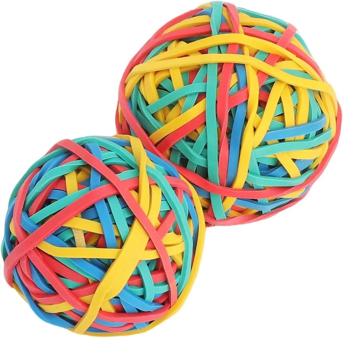 Elastieken bal rubberen ringen huishoudelijke rubber sterke elastische band lus kantoorbenodigdheden rubber banden voor kantoor, school, thuis herbruikbaar 100 g + 150 g 4 kleuren ca