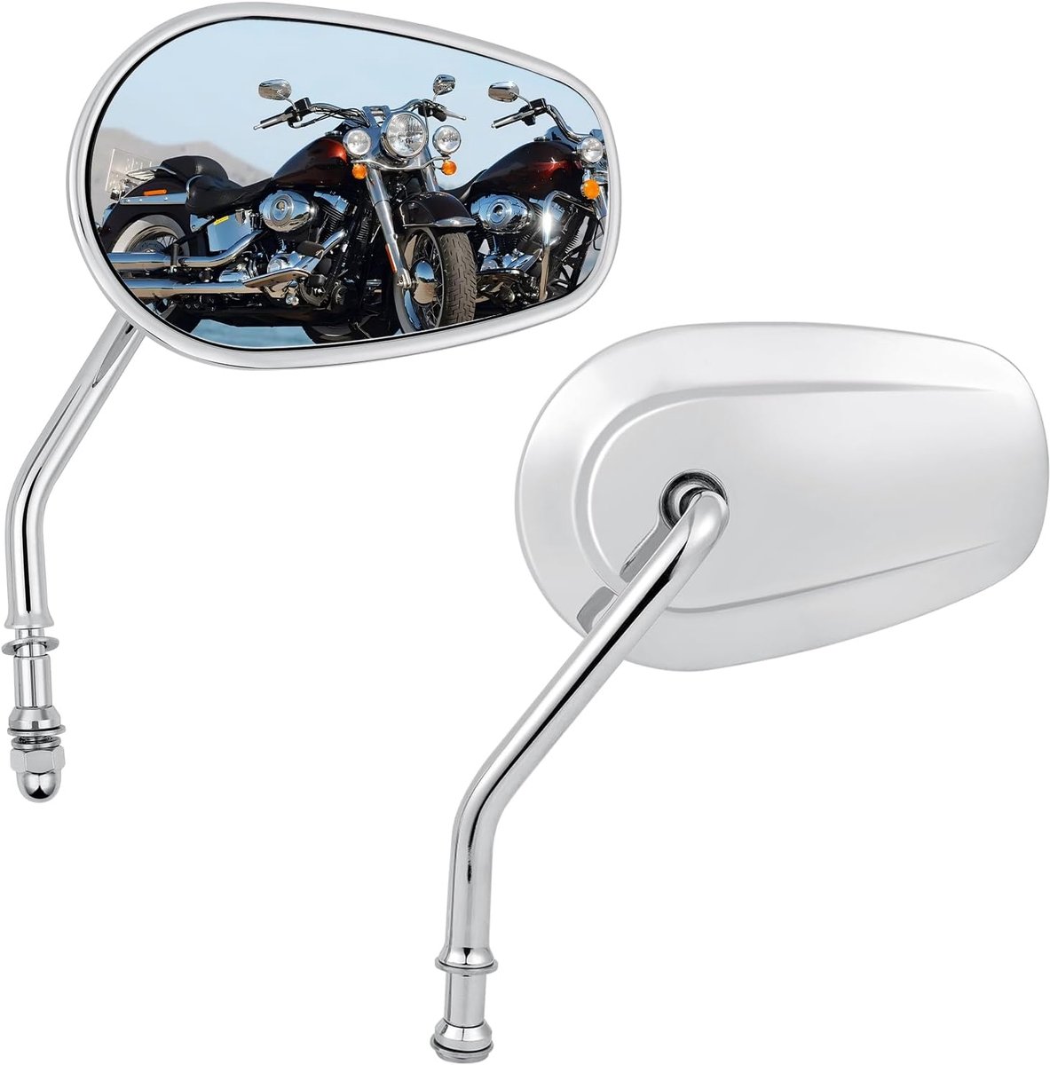 Motorfiets Zijspiegel, Chroom, voor Fatboy Softail Sportster 883 Iron 883 Electra Glide
