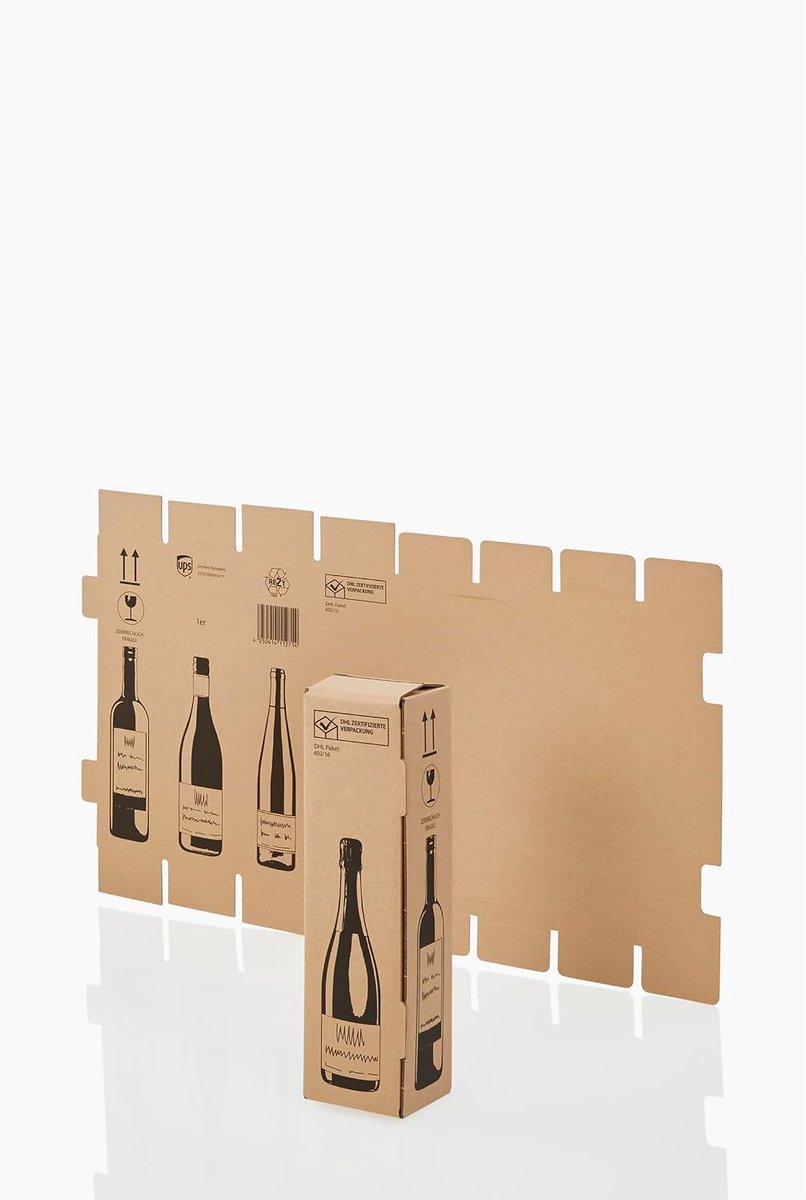 Wijnverzenddoos 1 fles - dubbele golfkarton - veilig transport - perfecte bescherming - SnelShoppen