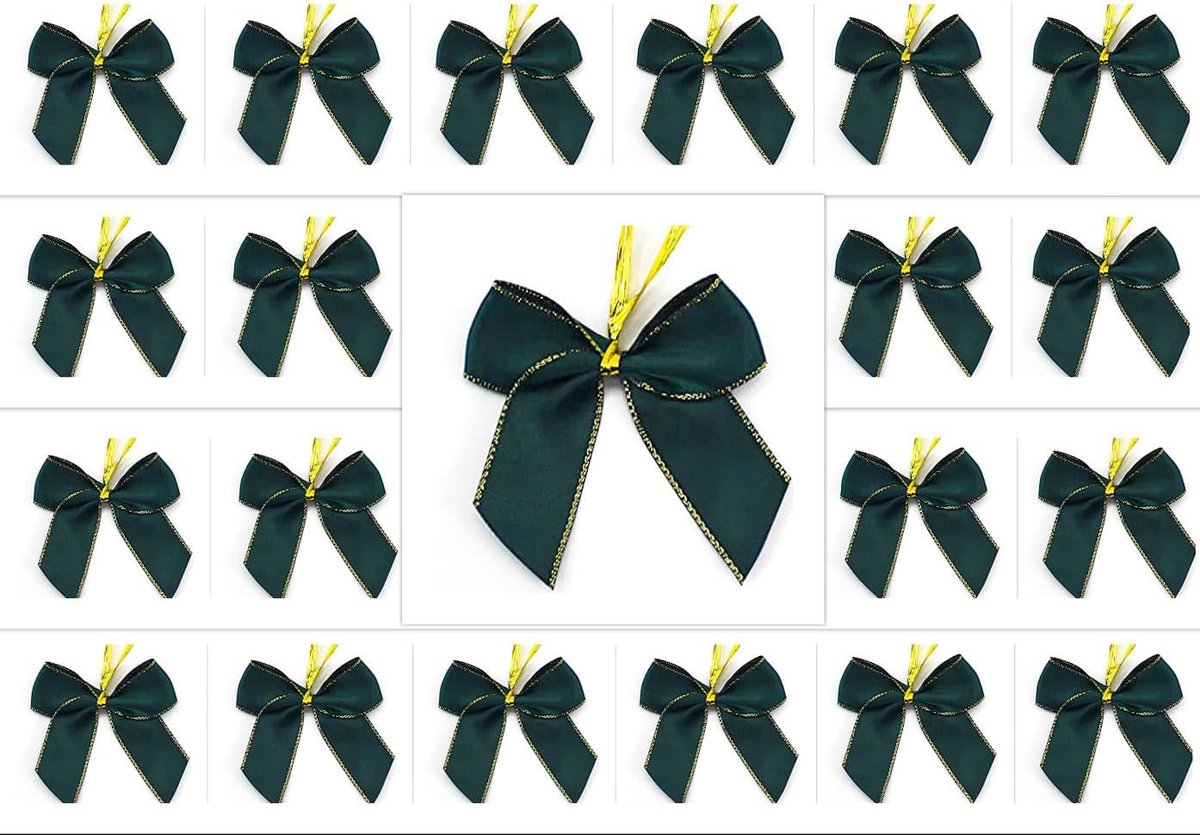 Strikken bevestigingsclips dubbelzijdig geschenkstrikken kant-en-klaar strikken presentestrikken donkergroen
