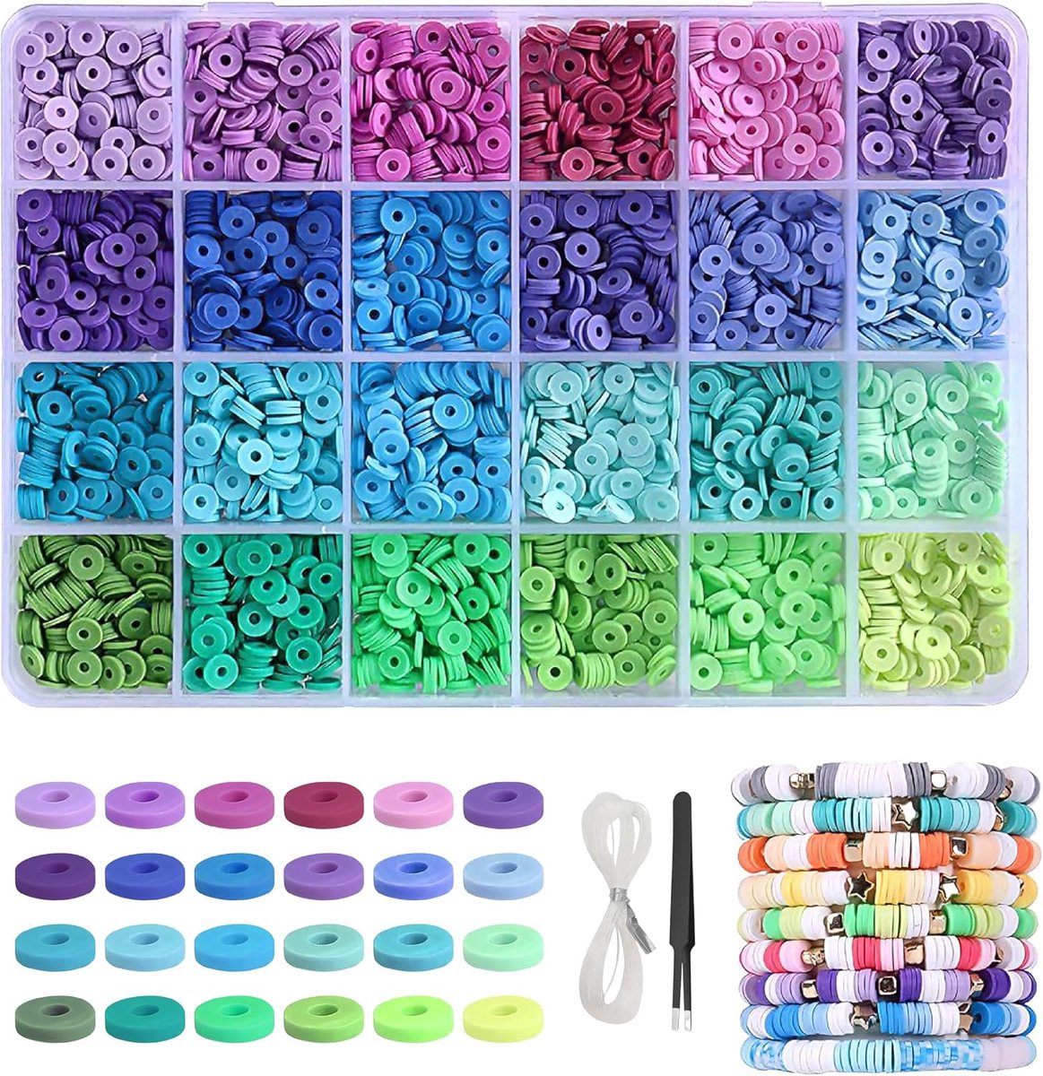 Kralen voor armbanden Armbanden zelf om te rijgen maken Armband zelf maken set voor DIY sieraden maken Halsketting decoraties Feestdagen