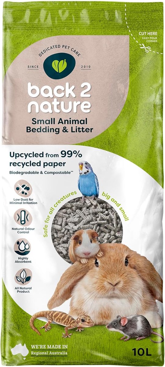 Dierenvriendelijk kattenbakvulling 10L - Hoog absorberend - Zacht en veilig - Ideaal voor kleine dieren - SnelShoppen