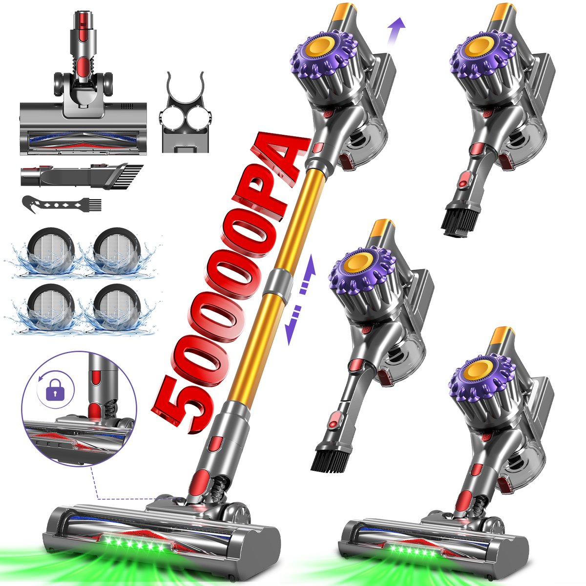 Fukstern Steelstofzuiger Draadloos - Fukstern - €89,99