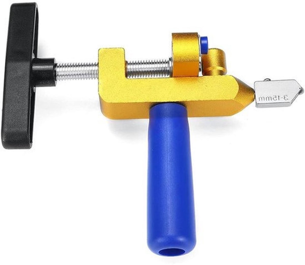 2-in-1 Glass Cutter Met Wiel Professionele Gereedschapset Tegel Snijder Diamant Roller Handmatige Glas Keramiek Tegel Openaar Snijmachine (GOLD)