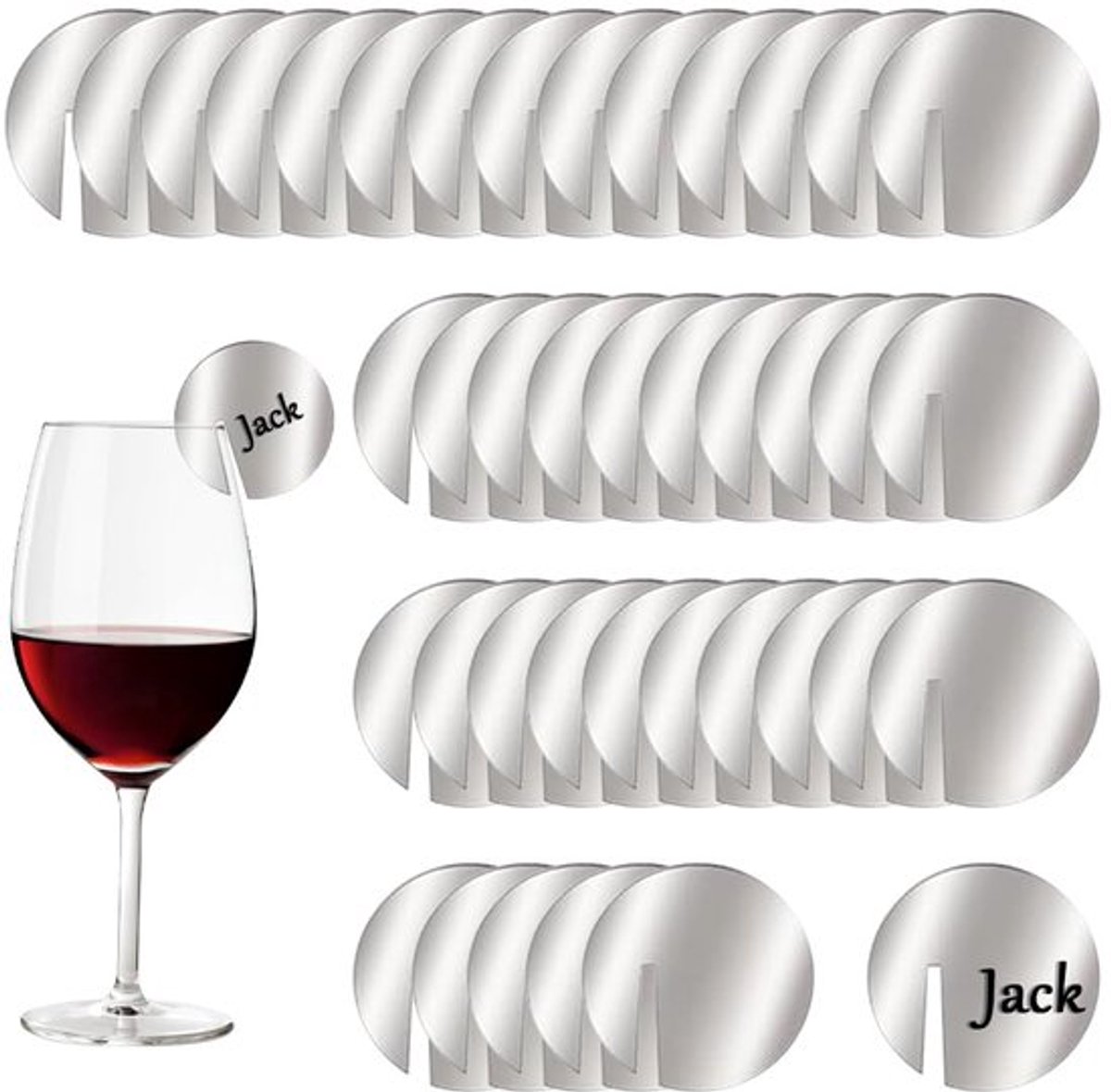 Acryl drankhanger, drankhanger, splitter spiegel, acryl, drankhanger, blanco DIY acryl drinkkanhanger, wijnglas, naambordje voor bruiloft, verjaardag, decoratie