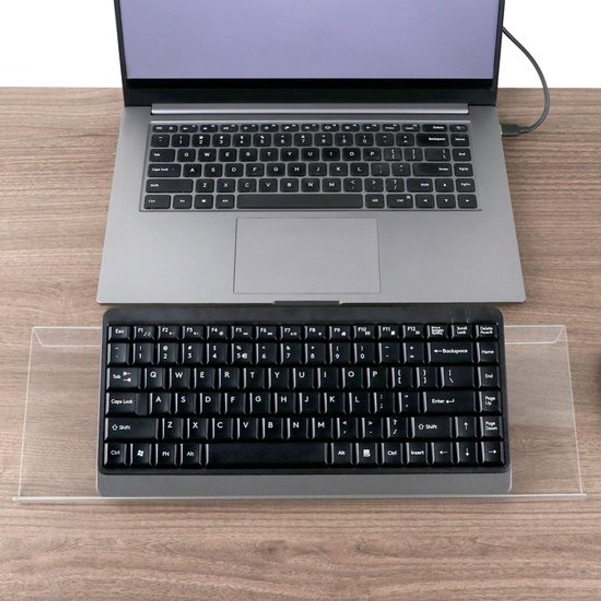 ® Ergonomische gekantelde pc-toetsenbordstandaard, toetsenbordhouder van helder acryl Geschikt voor kantoor, school, thuis