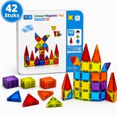 Mini magnetic tiles Travel set - Magnetische Tegels Reisset - 42 Stuks - Magna Magneten Speelgoed Jongens Meisjes