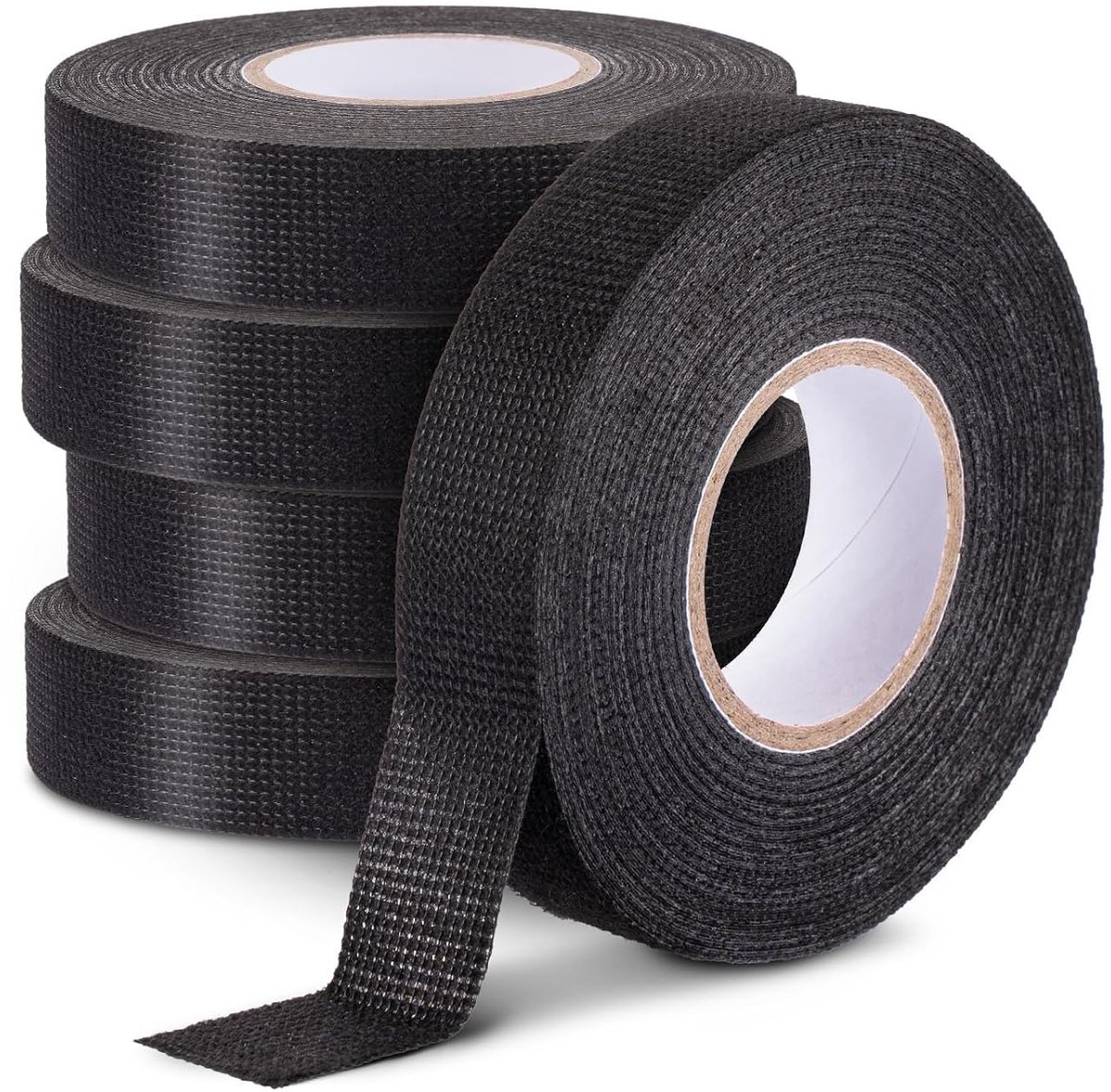 Isolatietape 15 m x 19 mm - Zwart textiel tape - Geluidsdemping - Ideaal voor kabelbundels - ShopVlot