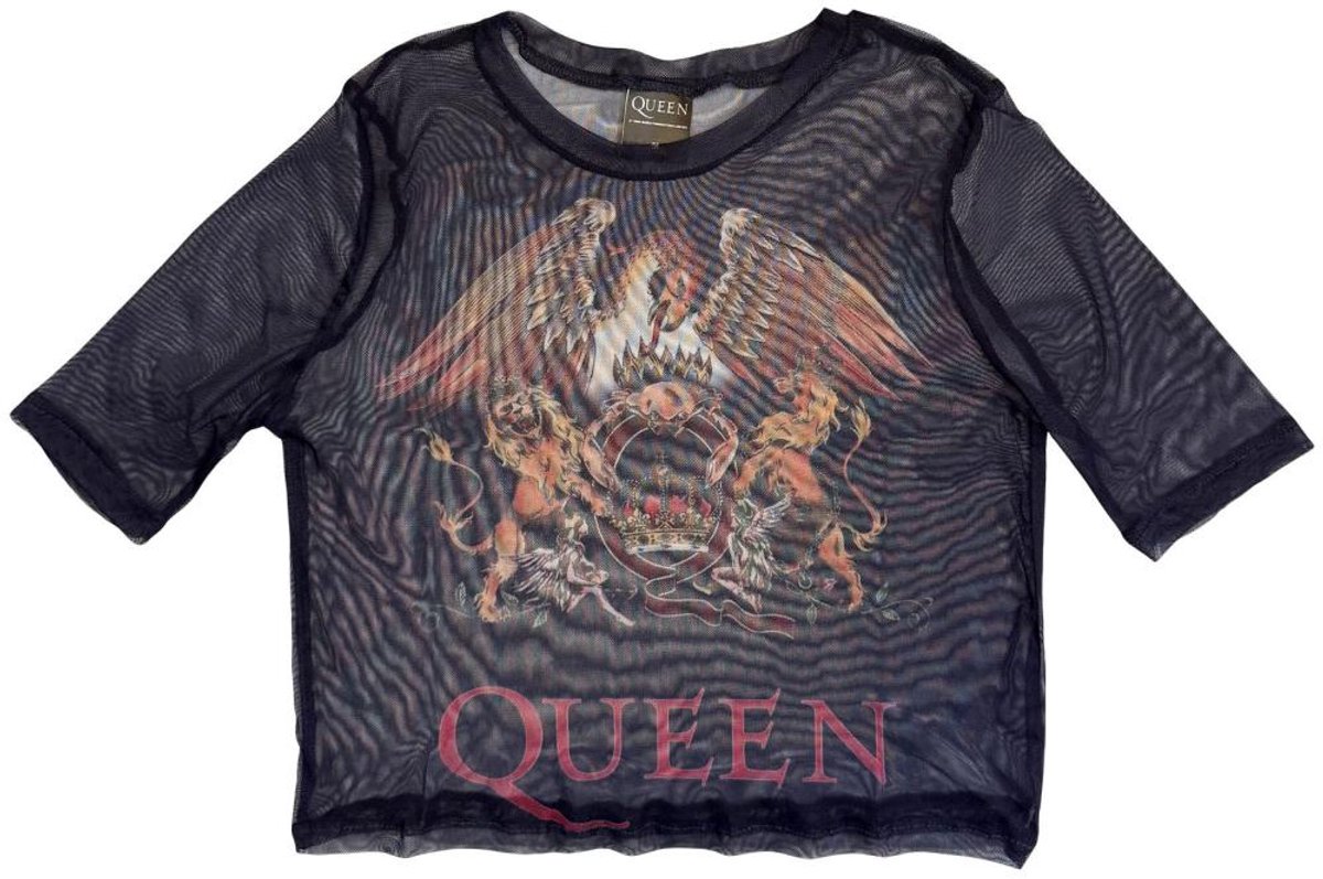 Queen - Classic Crest Crop top - XL - Donkerblauw