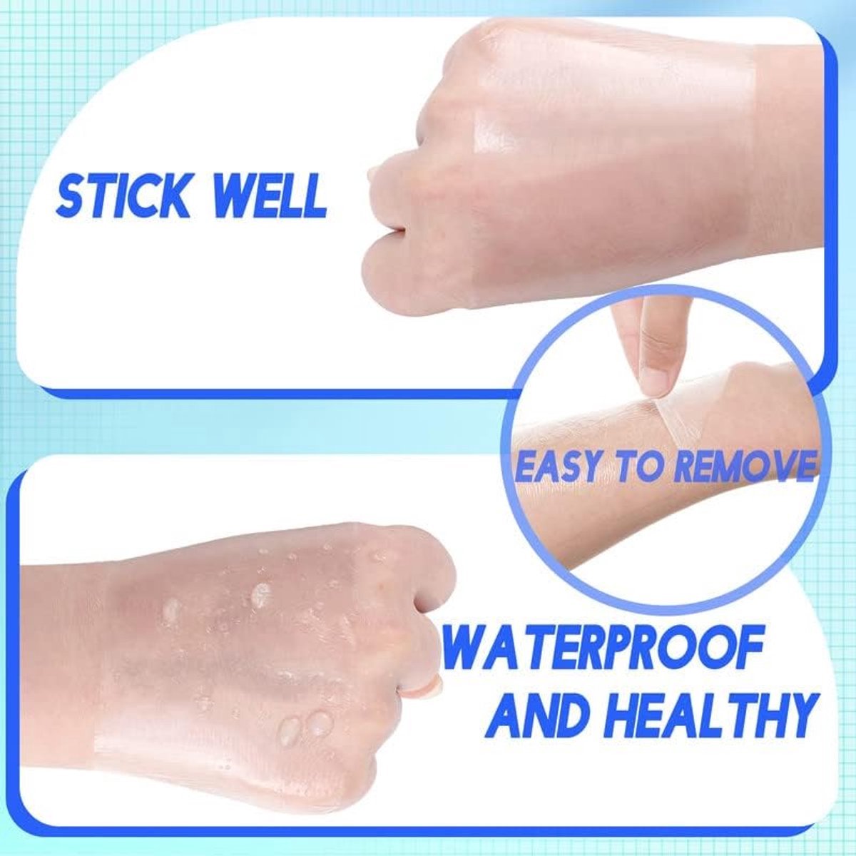 Waterdichte transparante sticker - geschikt voor tatoeages, zwemmen en thermische bronnen - 10 cm x 10 m