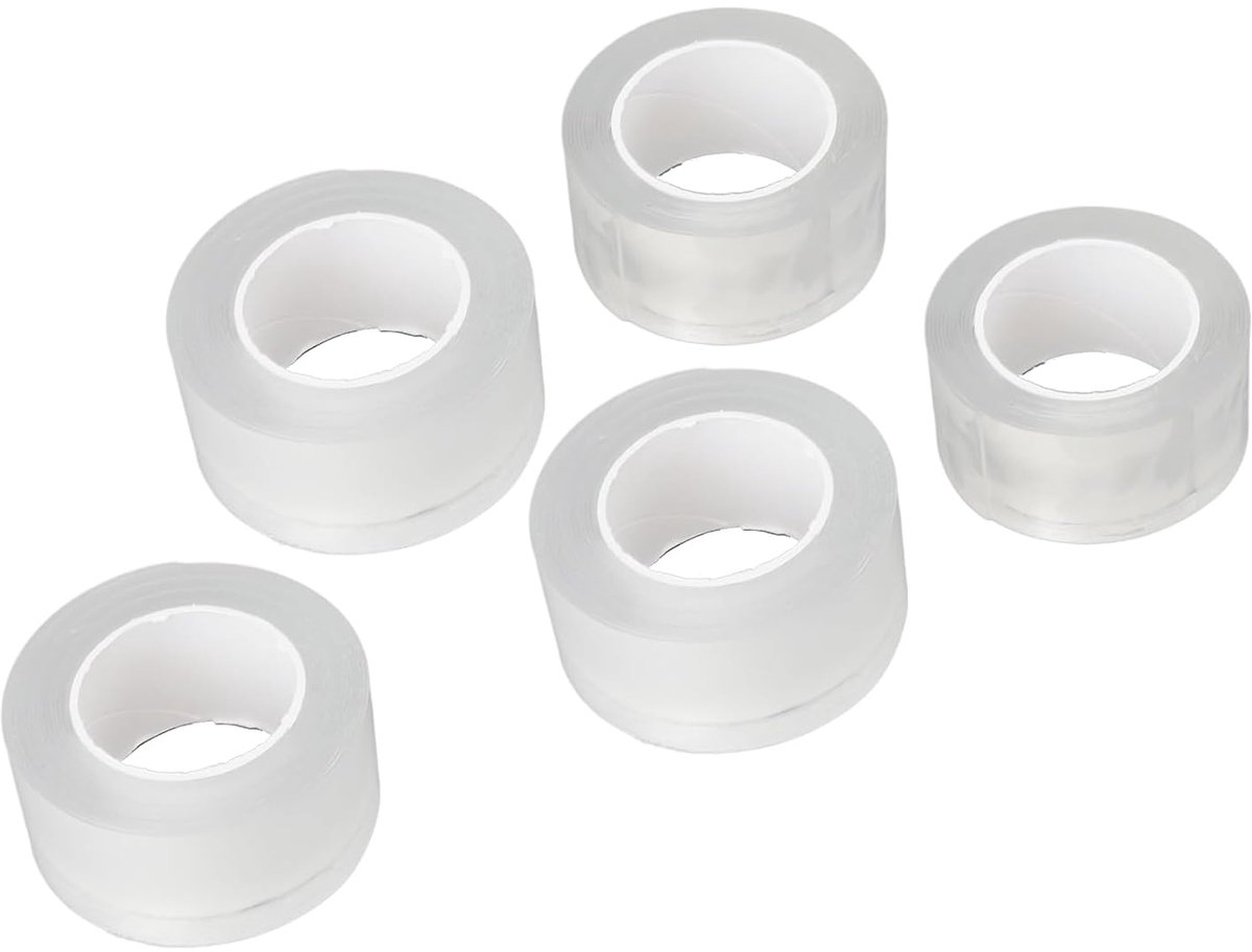 Dubbelzijdige tape 3 cm breed - transparant - elastisch - sterke hechting voor naaiwerk - ShopVlot