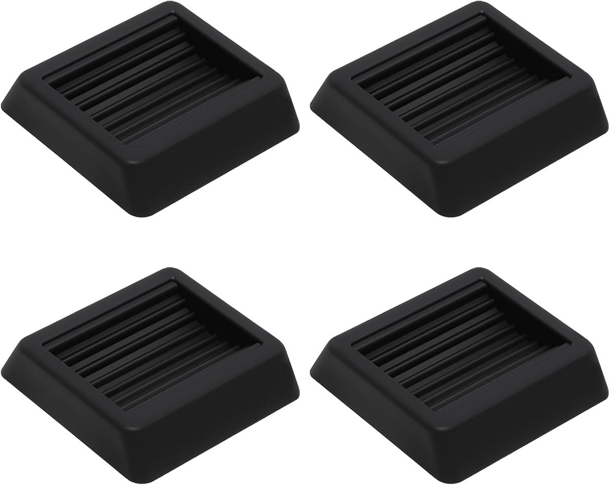 Meubel coasters 4 stuks - rubber - antislip - voor het beschermen van vloeren - SnelShoppen