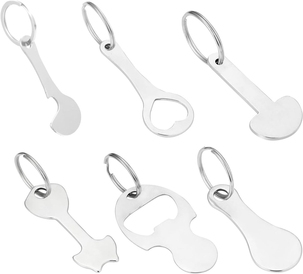 Winkelwagentjes Sleutel - 6 Stuks - Metaal - Ontgrendel Chip voor Winkelwagentjes - SnelShoppen