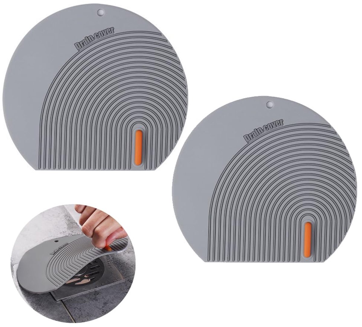 Afvoercover - 2 siliconen zuignapdoppen 15,5x14cm universeel plat afdichting voor badkuip douche keuken wasruimte afvoer afsluiting