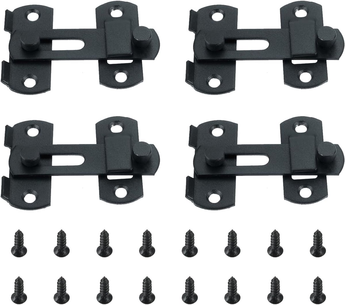 4pcs stainless steel door latches flip latch small door latches antique door lock security lock matell sliding latch - ShopVlot