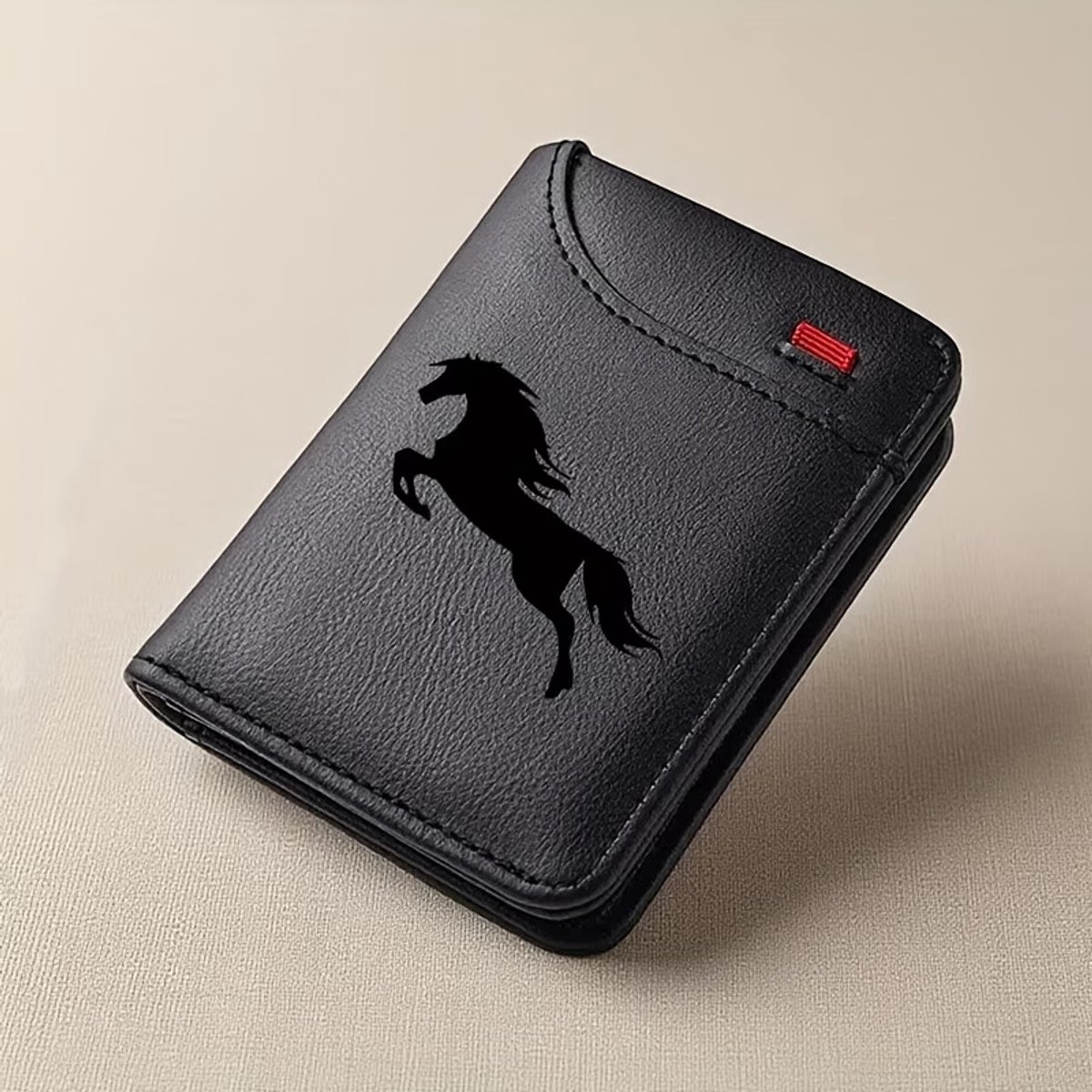 Vintage Portemonnee Zwart – Billfold met Meerdere Kaartvakken, ID-Vak & Muntvak – PU-Leer