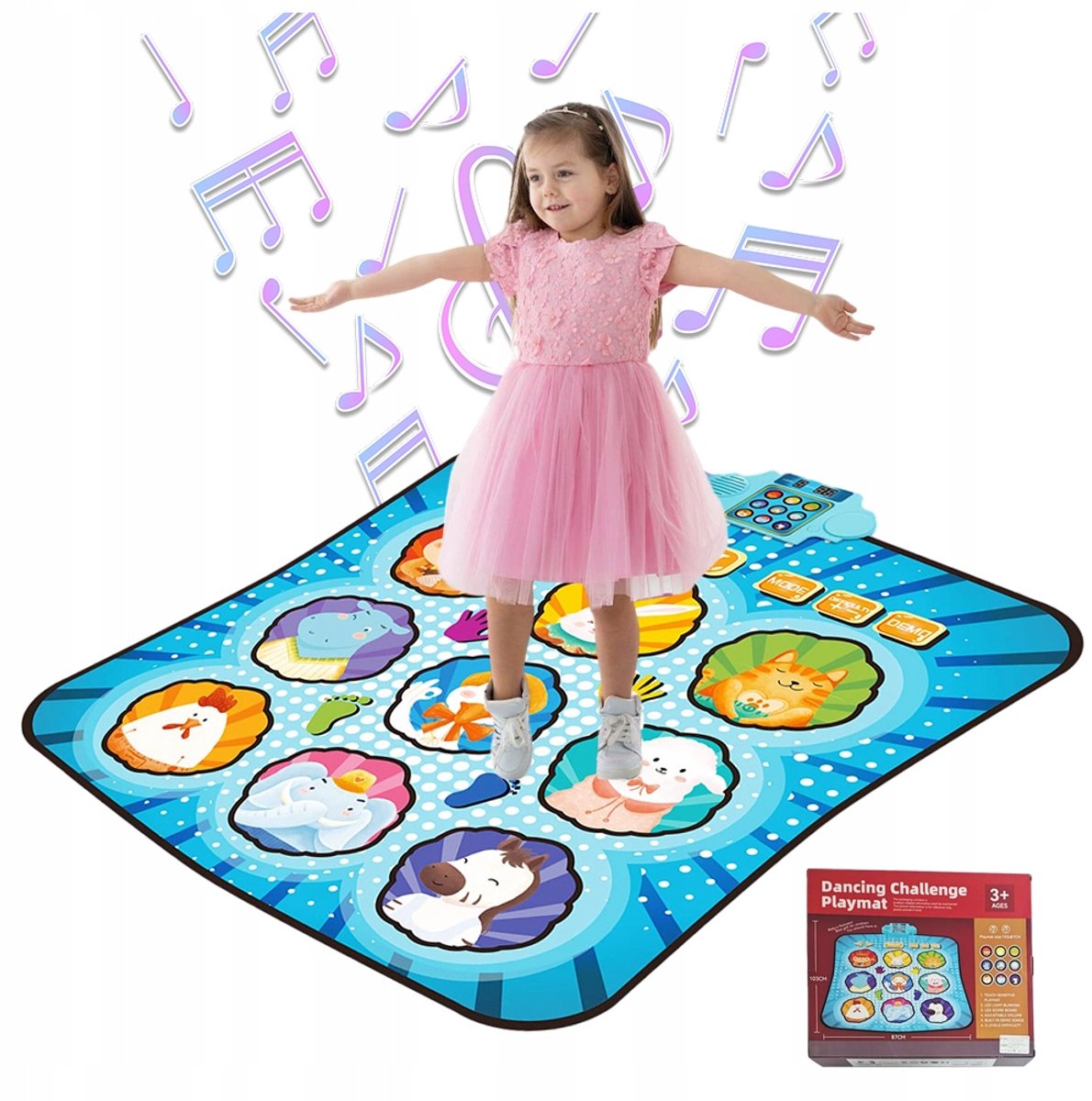 Interactieve Dansmat voor Kinderen met Muziek en LED-lichtjes