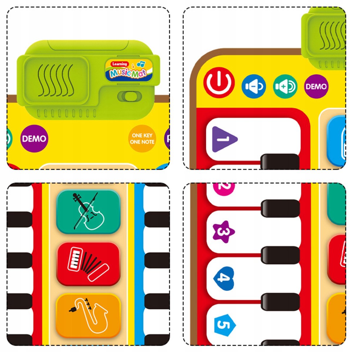 Interactieve Muzikale Dansmat met Piano & Instrumenten - Grote Kleurrijke Speelmat