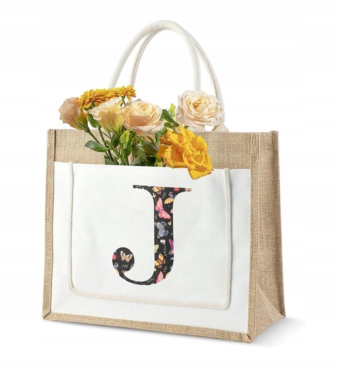 Jutten Shopper Tas met Letter J - Duurzaam en Ruim