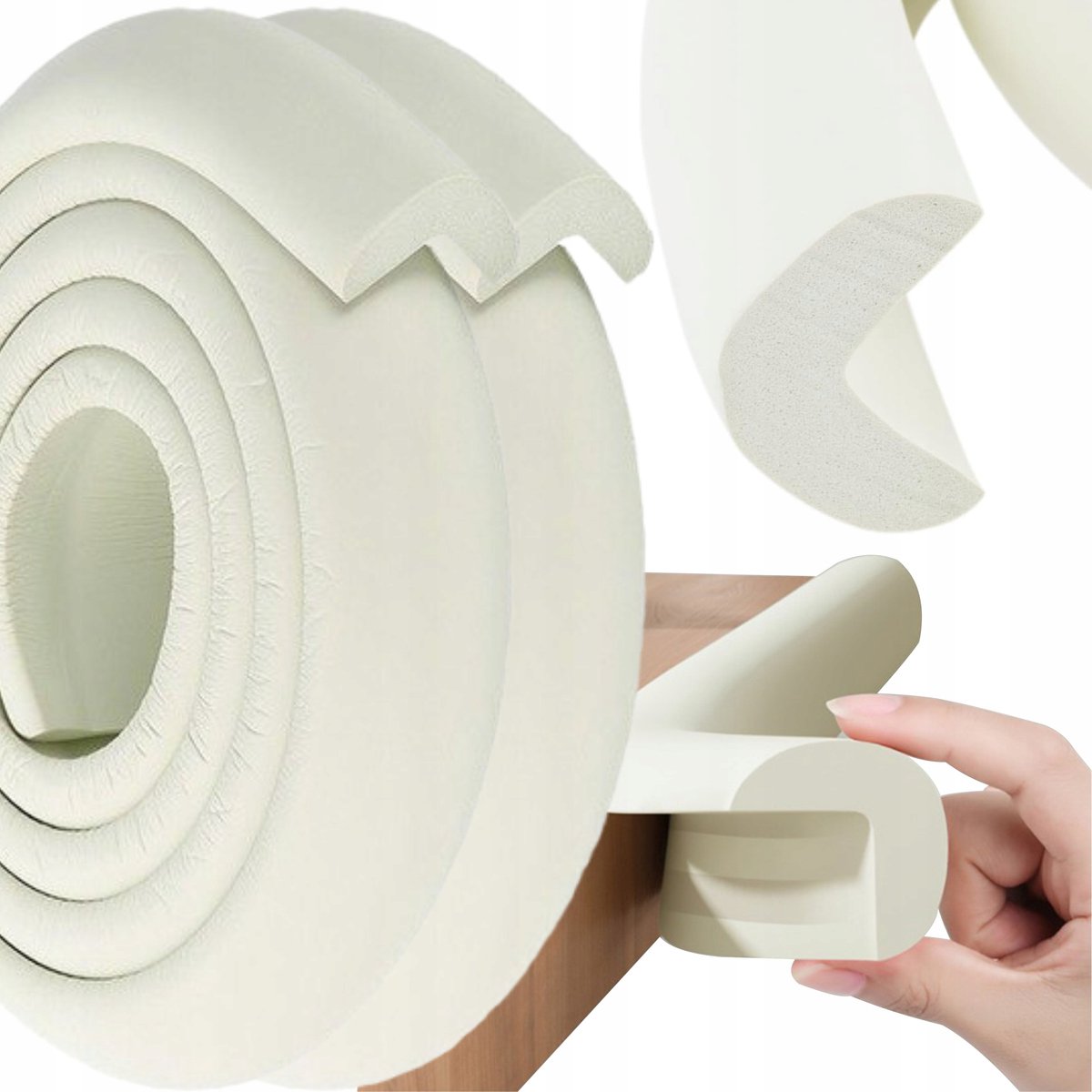 Wit Schuimrubber Beschermtape voor Randen - 400cm