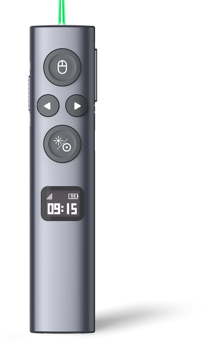 Presentatie Clicker met digitale aanwijzer - draadloze afstandsbediening - countdown timer - ShopVlot