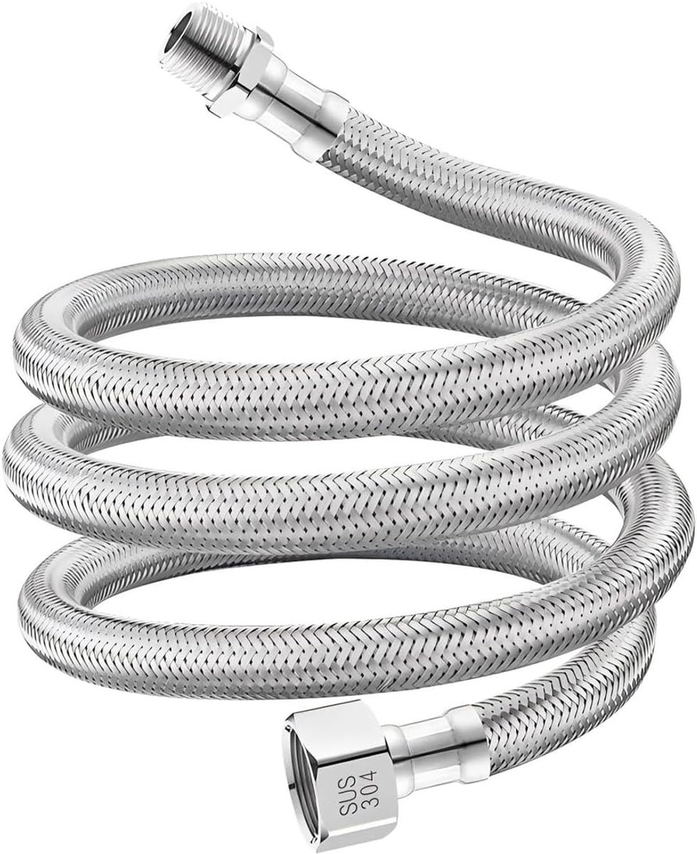 Flexibele aansluithos G1/2 inch - roestvrij staal - druk- en temperatuurbestendig - ideaal voor directe installatie - SnelShoppen