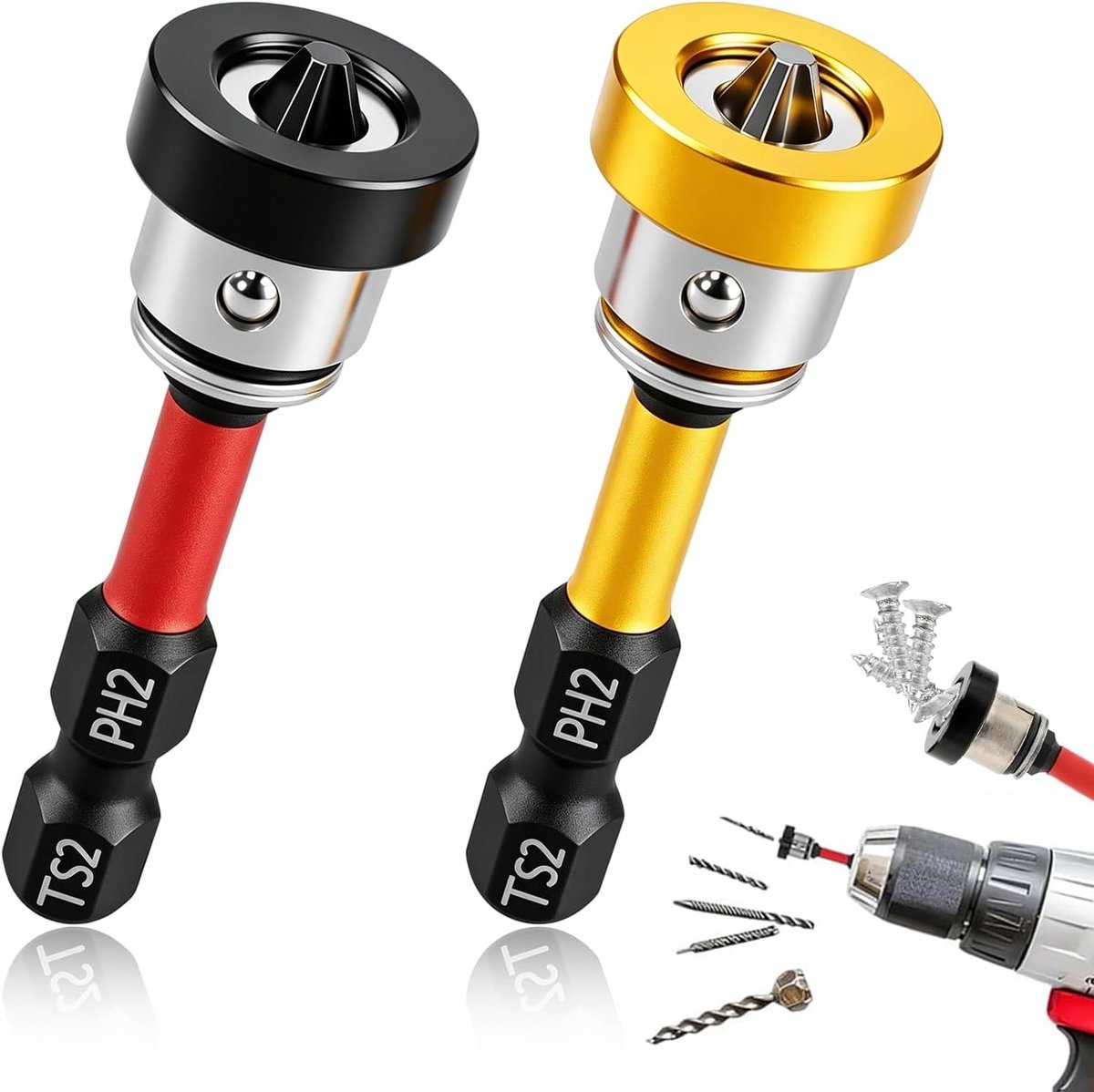 Gipsplaten bits 1/4 inch - magnetisch - diepteverstelling - compatibel met accuschroevendraaiers - SnelShoppen