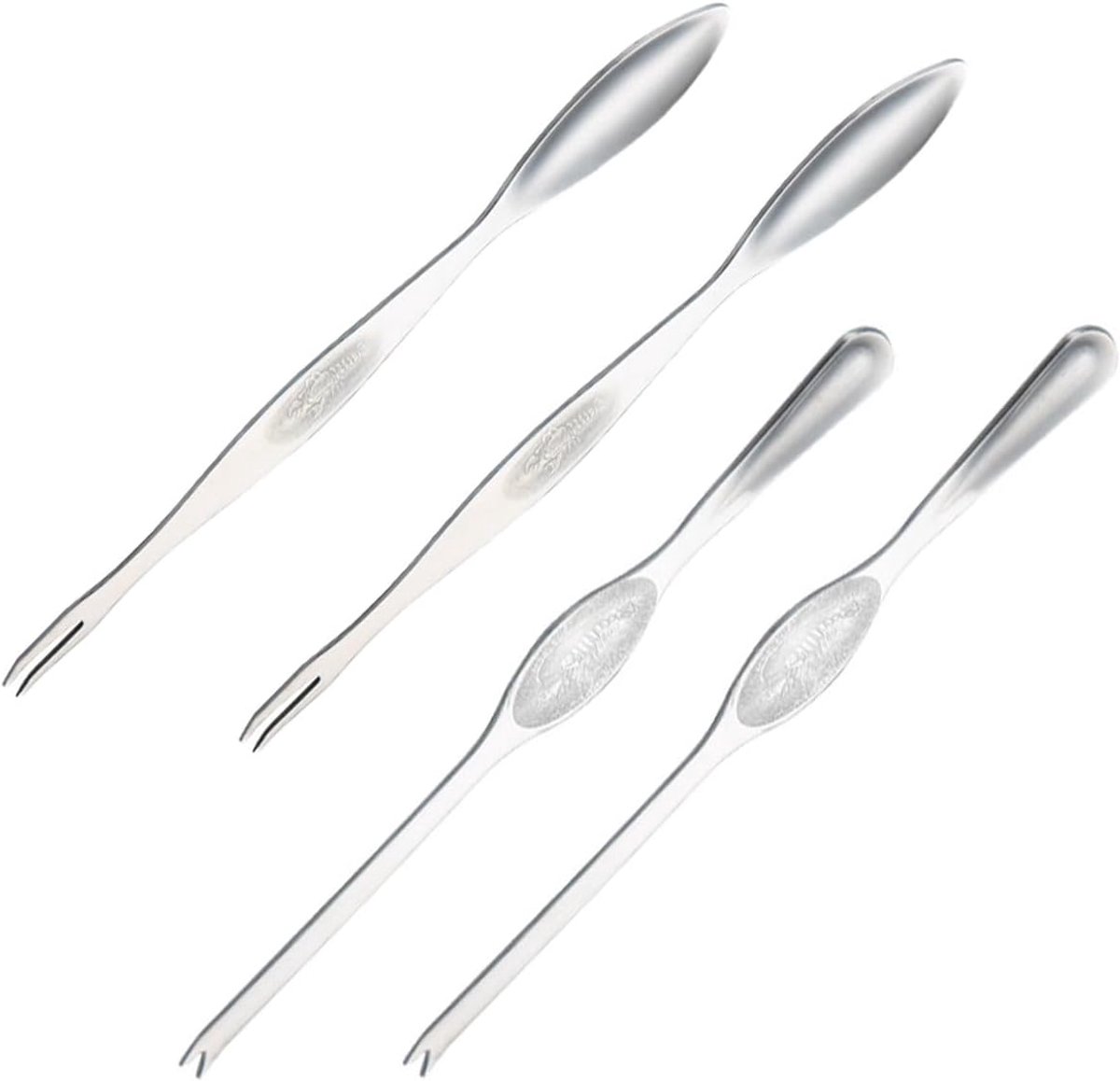 Lobster Fork Set 4-delig - RVS kreeftenbestek - dubbelzijdig ontwerp - ideaal voor het genieten van zeevruchten - SnelShoppen