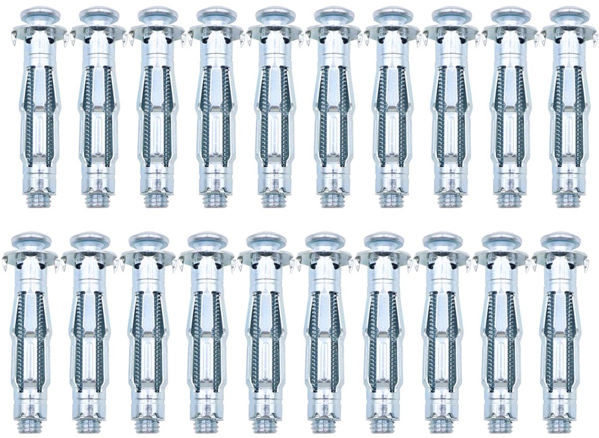 Spouwmuur Uitbreidingsankers M8 x 52mm - Koolstofstaal - Hoge hardheid - Ideaal voor gipsplaatbevestiging - SnelShoppen