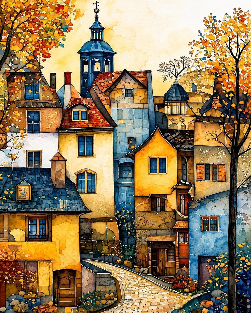 Schilderen op nummer volwassenen 40 x 50 cm - Landschap met herfstbomen - Knutselset voor beginners - SnelShoppen