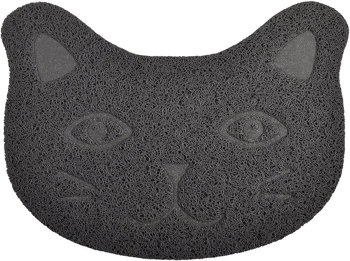 Kat toiletmat 40 x 30 cm - PVC - waterdicht - voorkomt rommel en maakt schoonmaken eenvoudig - SnelShoppen