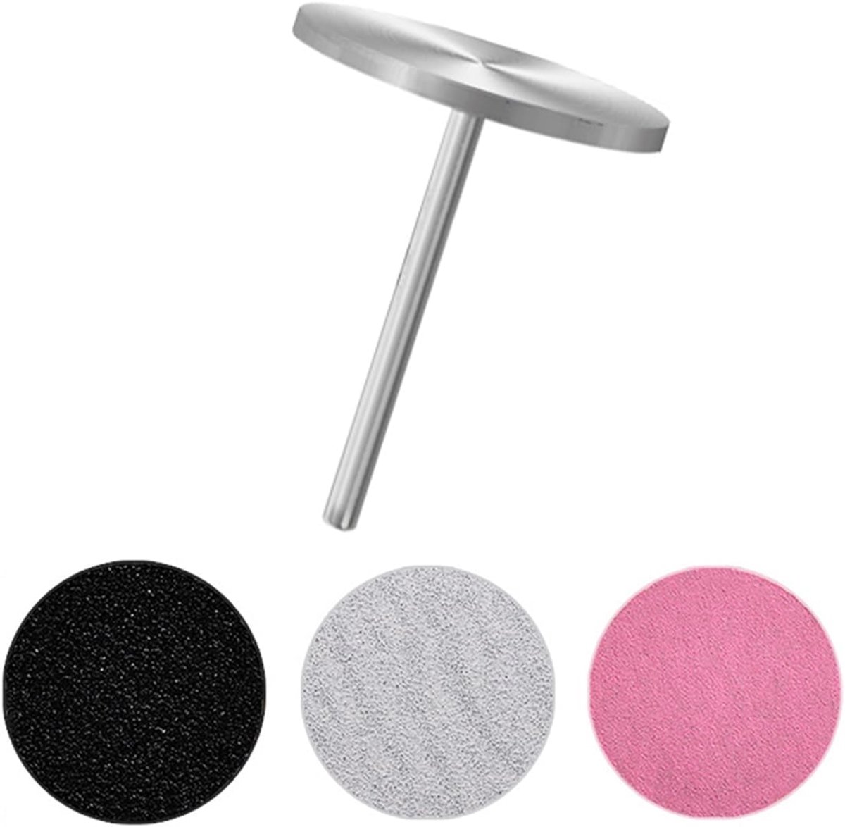 Nail Grinding Disc Set 25 mm - 80 150 240 Grit - Zwart Wit Roze Schuurpads - Perfect voor nageldrills - SnelShoppen