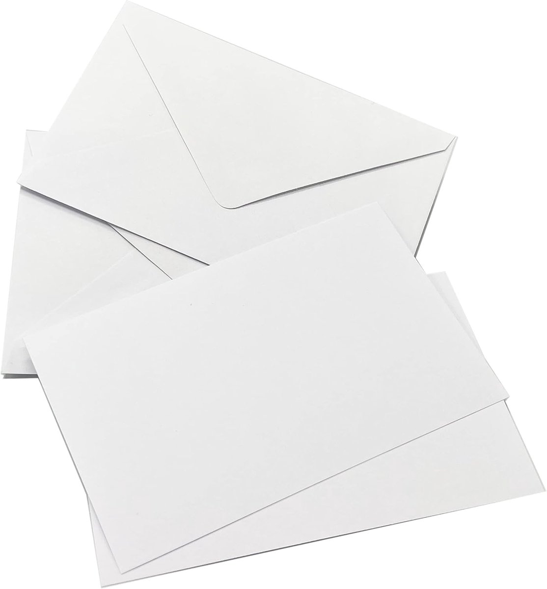 Kaarten en Enveloppen 14 x 9 cm - Set van 100 - Wit - Perfect voor uitnodigingen - SnelShoppen