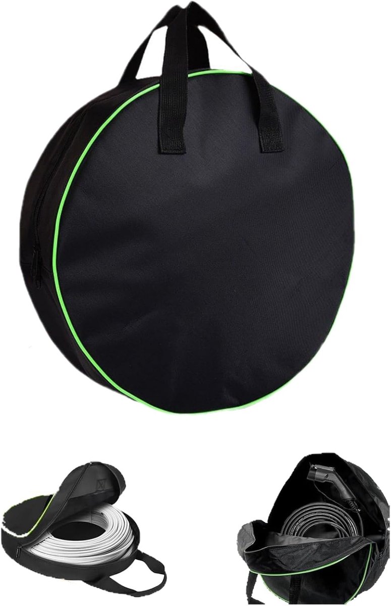 Oplaadkabeltas voor elektrische auto - Diameter 40 cm - Waterdicht en duurzaam - Ideaal voor kabels en accessoires - SnelShoppen