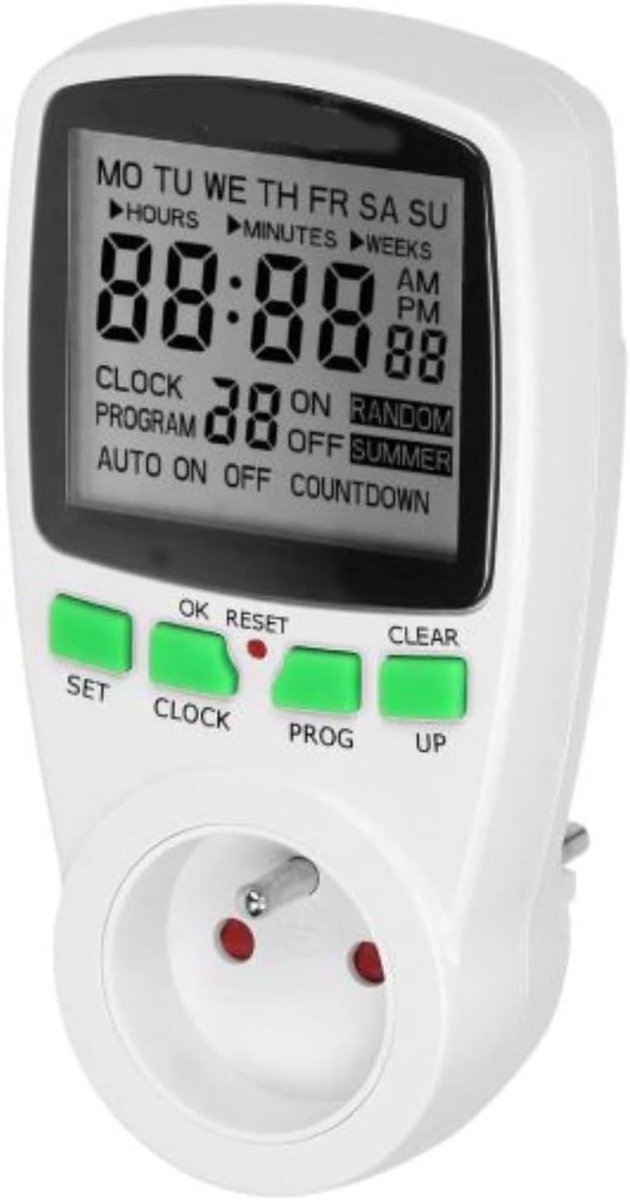 Timer Socket 16 programma's - LCD scherm - 3 gebruiksmodi - Perfect voor automatische schakeling - SnelShoppen