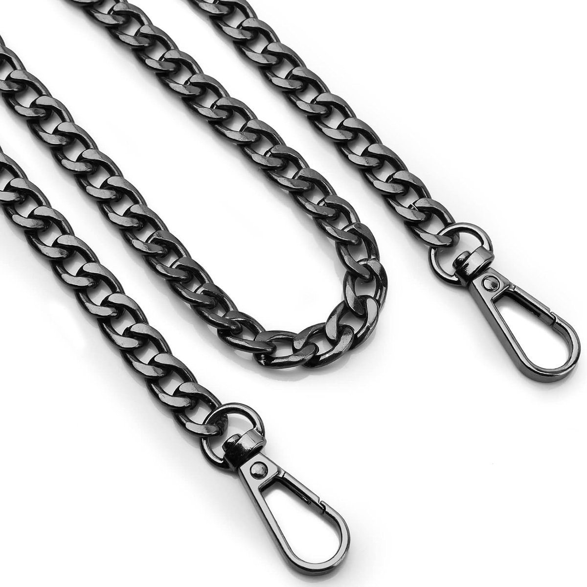 Tas ketting 120CM - metalen schouderband - zwarte schouderriem - vervangende tasband voor dameshandtassen - SnelShoppen