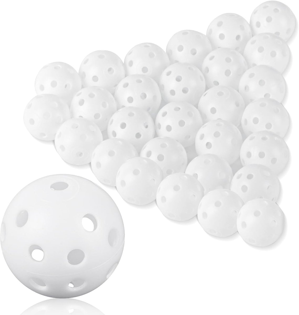 Golf oefenballen 28 stuks - 40mm plastic - lichtgewicht en duurzaam - ideaal voor swingtraining - SnelShoppen