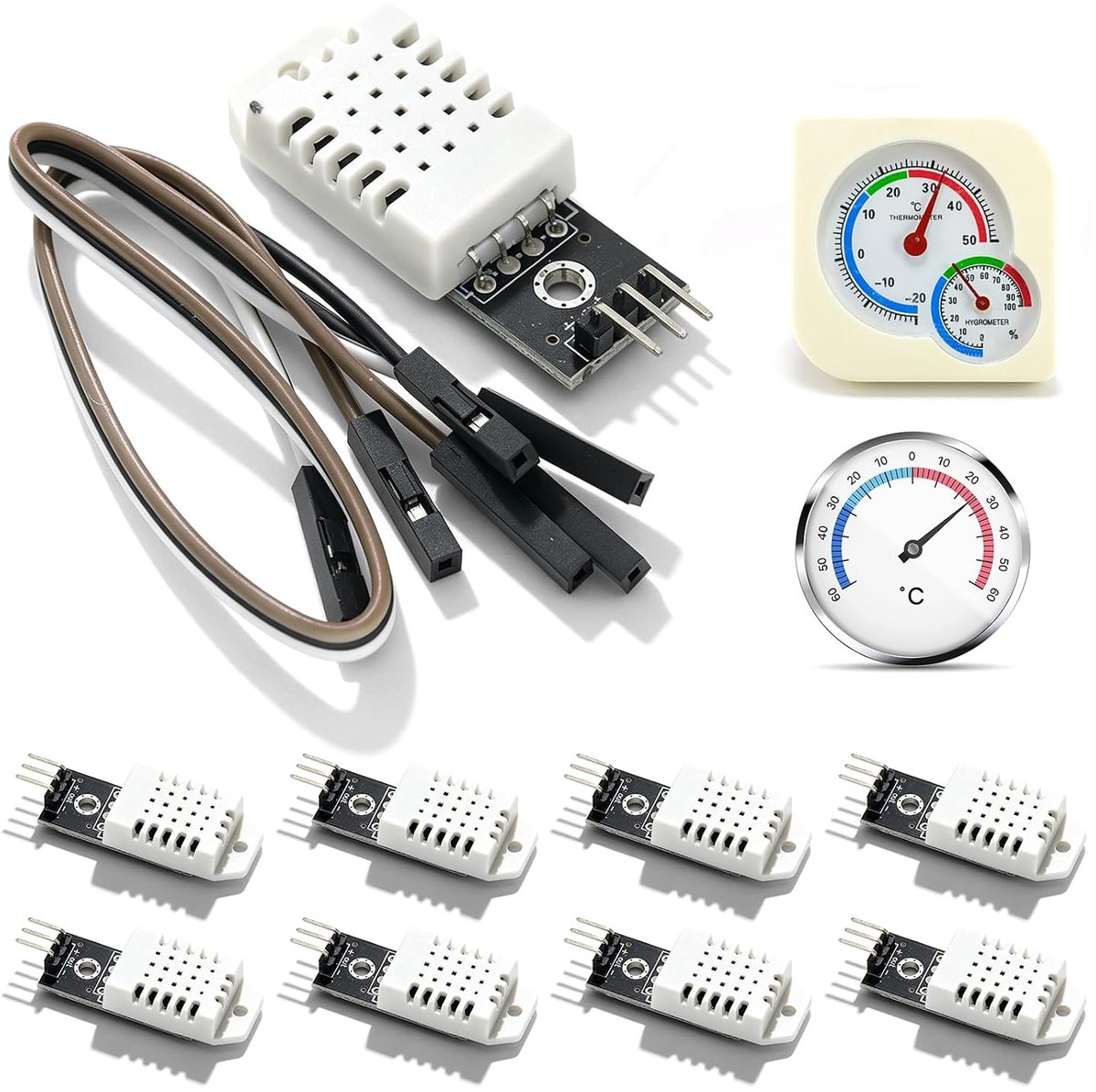 DHT temperatuursensor 8 stuks - AM2302 module - digitale temperatuur- en luchtvochtigheidssensor - SnelShoppen